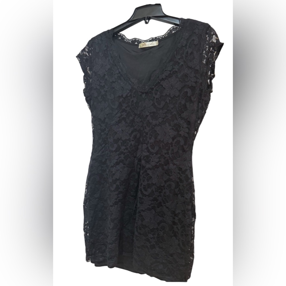 Liberty Love Black Lace Scoop Neck Top